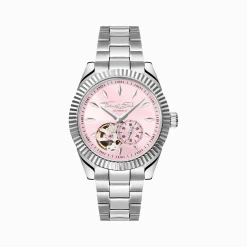 Online Automatikuhr mit 36 mm und Zifferblatt in Rebel Pink silberfarben Damen Uhren|Damenuhren